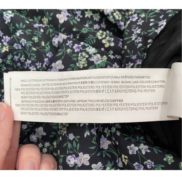 MINKPINK REVOLVE‎ Rivera V Neck Ruched Top in Multi NWT Size M Floral Black - Picture 11 of 12